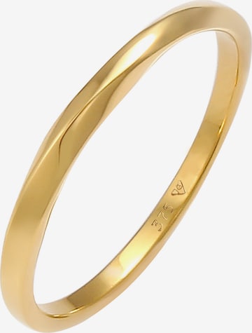ELLI PREMIUM Ring Bandring, Twisted in Gold: predná strana