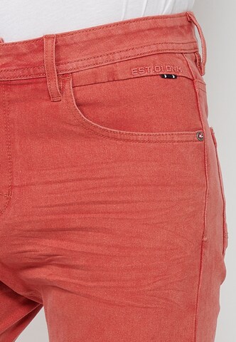 KOROSHI Regular Jeans 'Bermuda' i rød