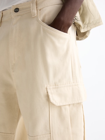 Pull&Bear Wide leg Cargobyxa i beige