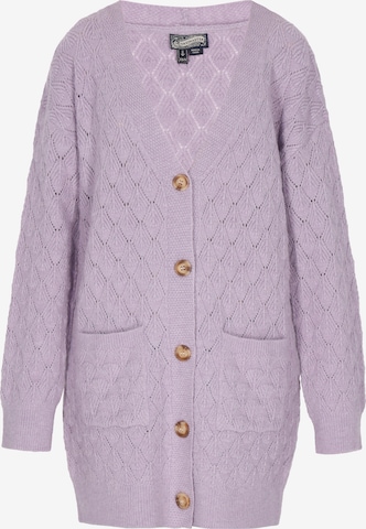 DreiMaster Vintage Strickjacke in Lila: Vorderseite
