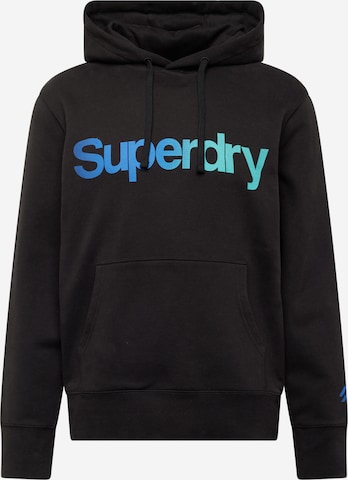 Sweat-shirt Superdry en noir : devant