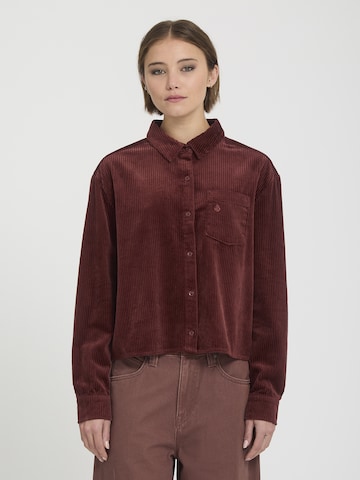 Chemisier 'Weellow' Volcom en rouge : devant