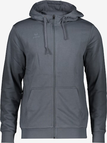 ERIMA Athletic Zip-Up Hoodie in Grey: front
