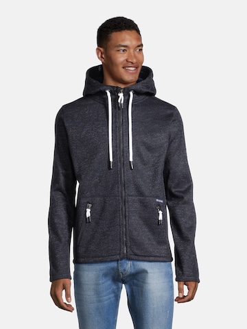 salzhaut Sweatvest 'HELGE' in Blauw: voorkant