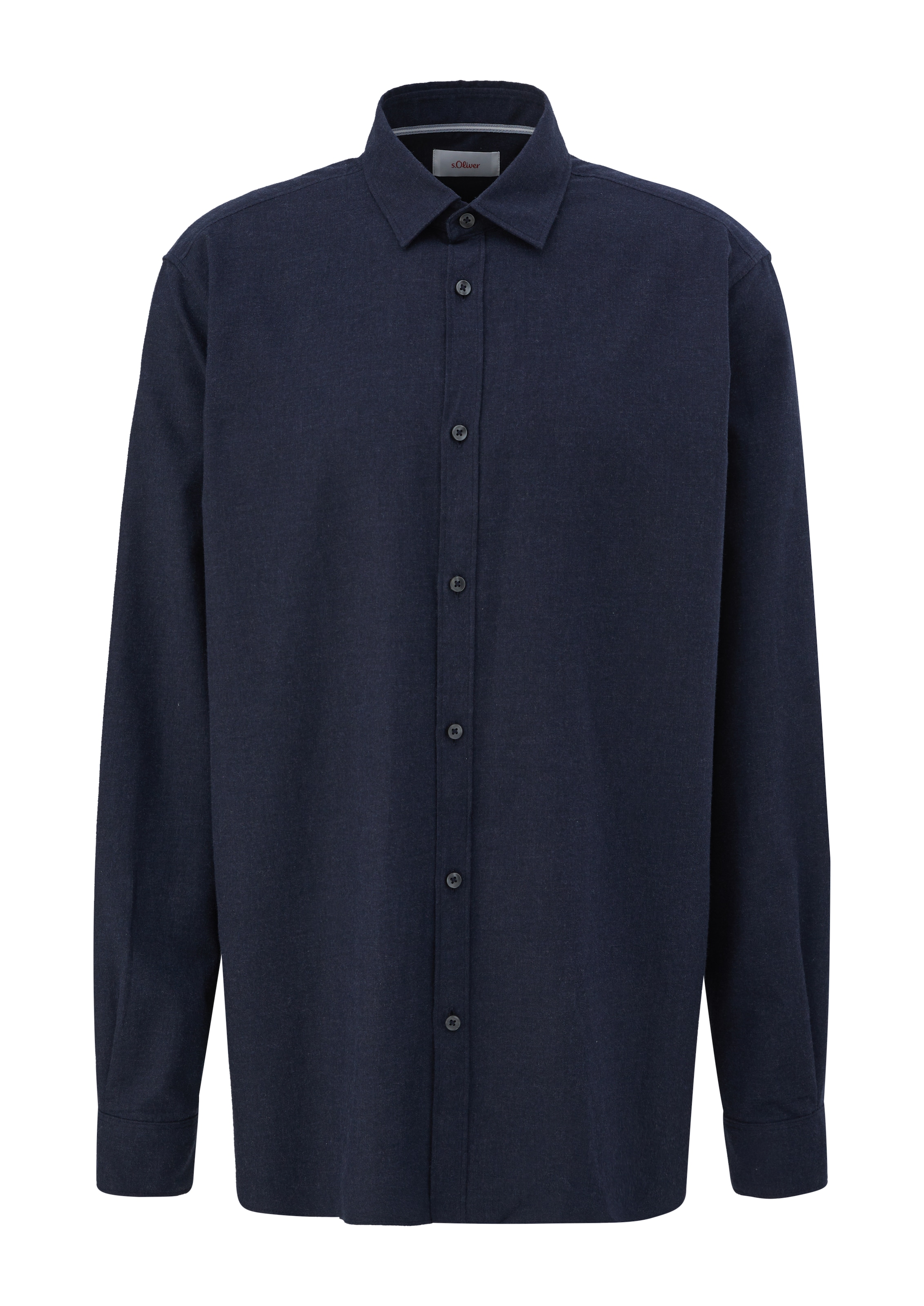 s.Oliver Men Tall Sizes Regular fit Button Up Shirt in Blue: front