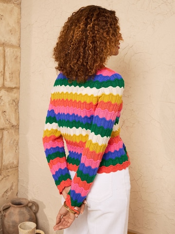 love & roses Strickjacke in Mischfarben