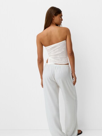 Bershka Broderad topp i vit