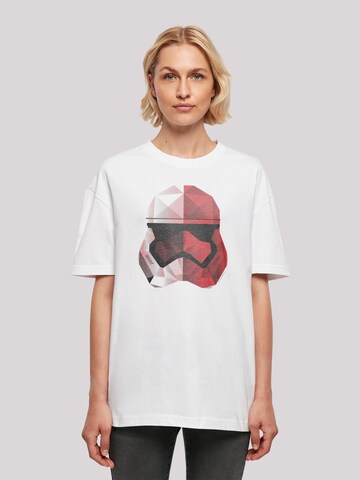 T-shirt oversize 'Star-Wars The Last Jedi-Cubist Trooper Helmet' F4NT4STIC en blanc : devant