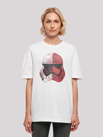 F4NT4STIC Oversized shirt 'Star-Wars The Last Jedi-Cubist Trooper Helmet' in Wit: voorkant