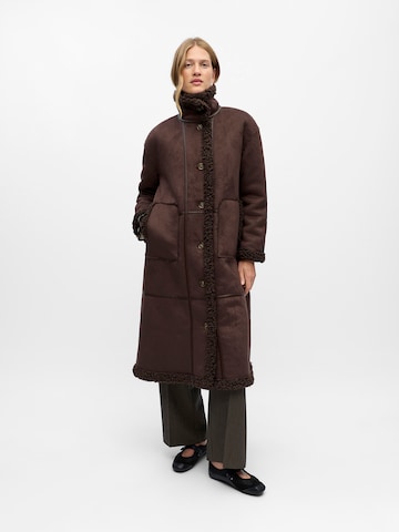 OBJECT Wintermantel 'OBJOAKLYN' in Bruin: voorkant