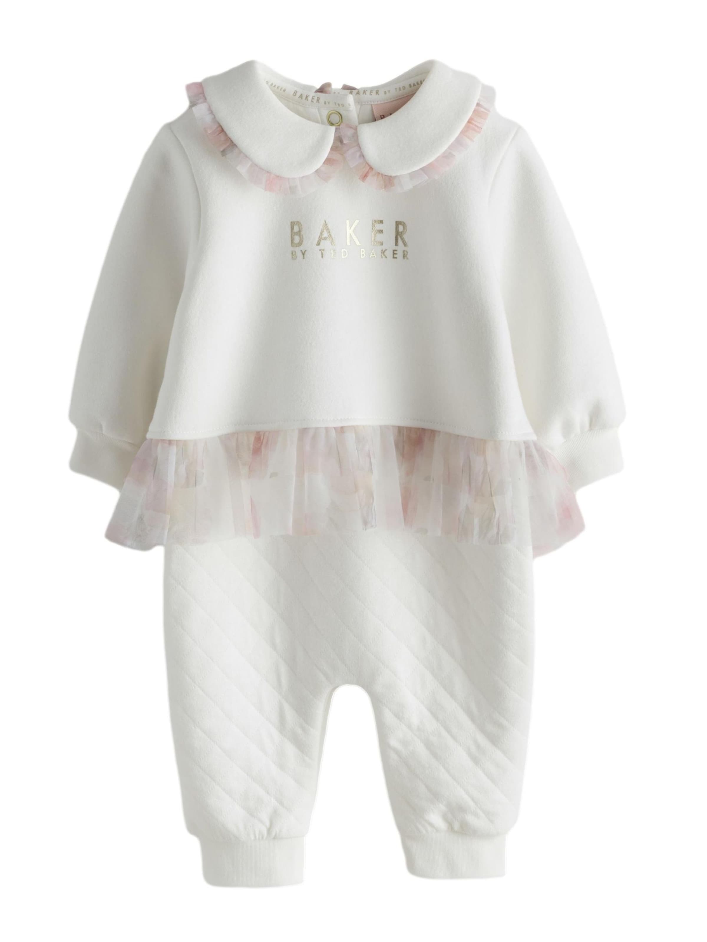 Tutina / body per bambino di Baker by Ted Baker in bianco: frontale