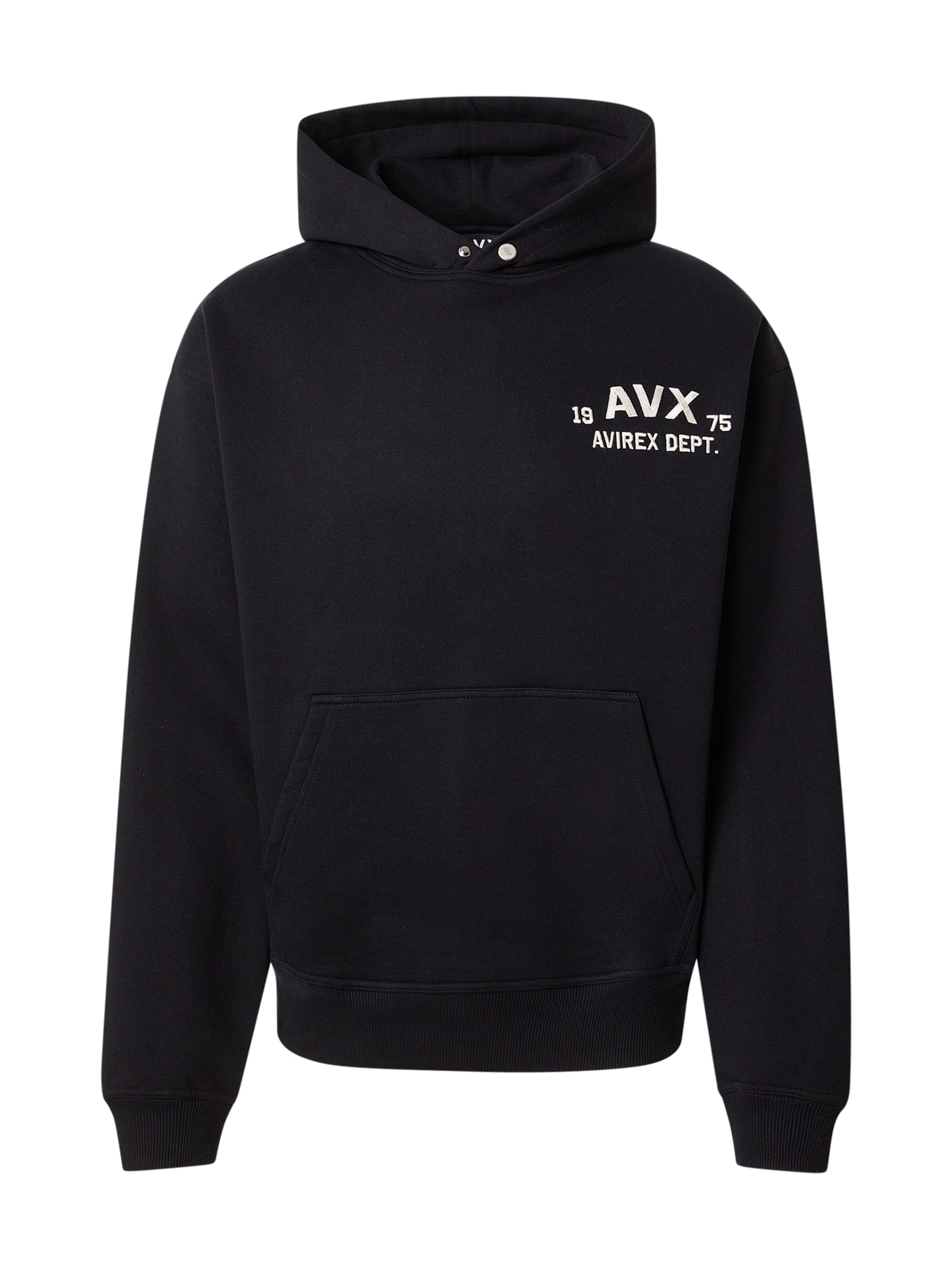 Avirex Sweatshirt in Black: front