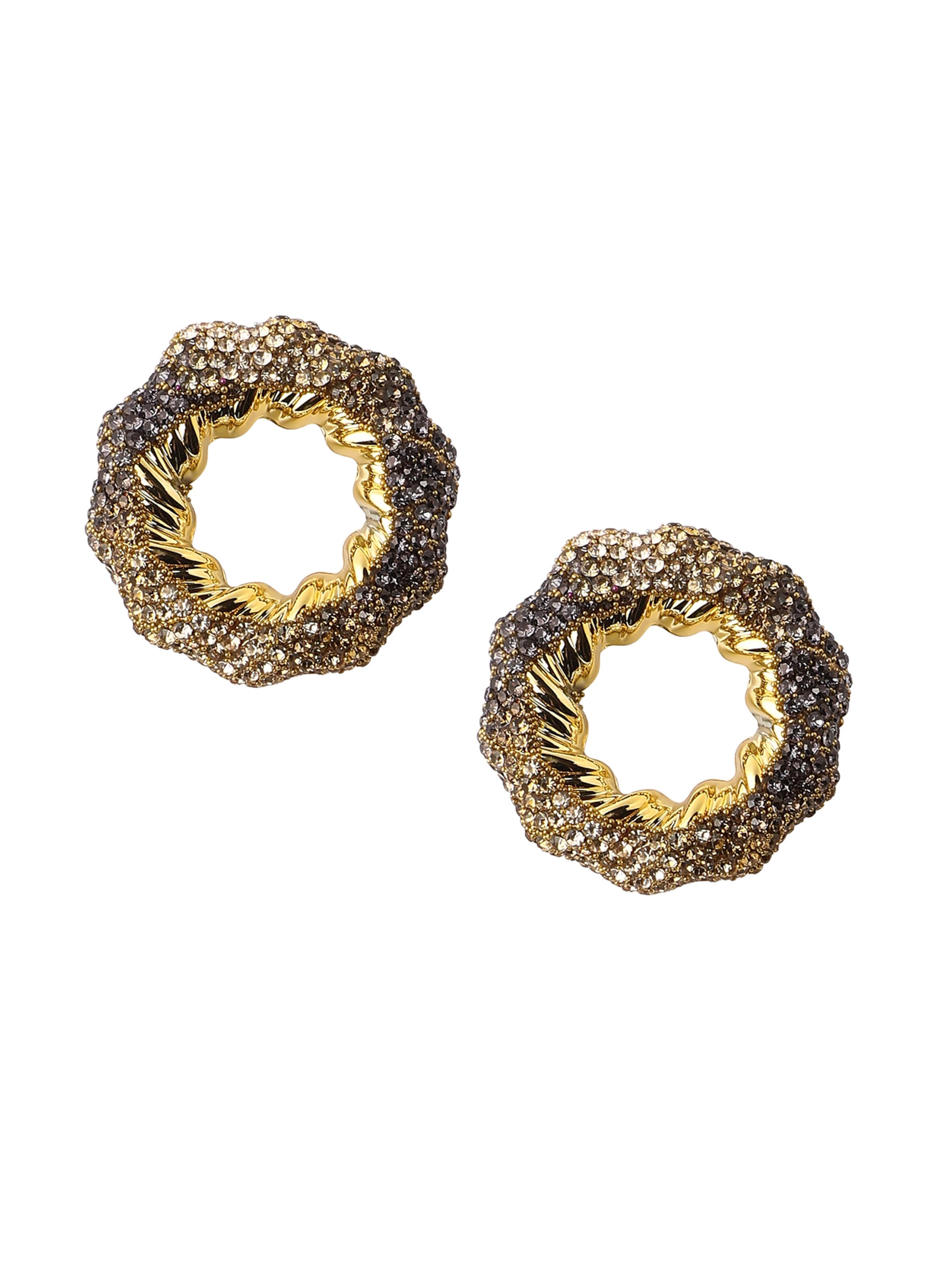 Boucles d'oreilles ' Sajni ' SOHI en or : devant