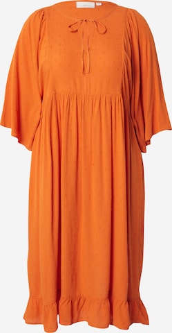 oranžinė ONLY Carmakoma Suknelė 'CARELEANOR': priekis