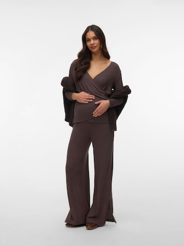 MAMALICIOUS Wide leg Broek in Bruin
