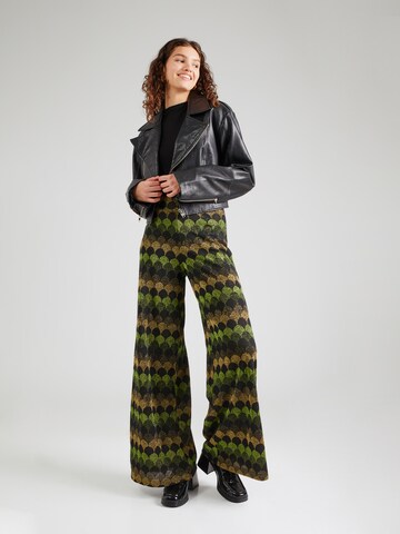 King Louie Flared Trousers 'Border' in Green
