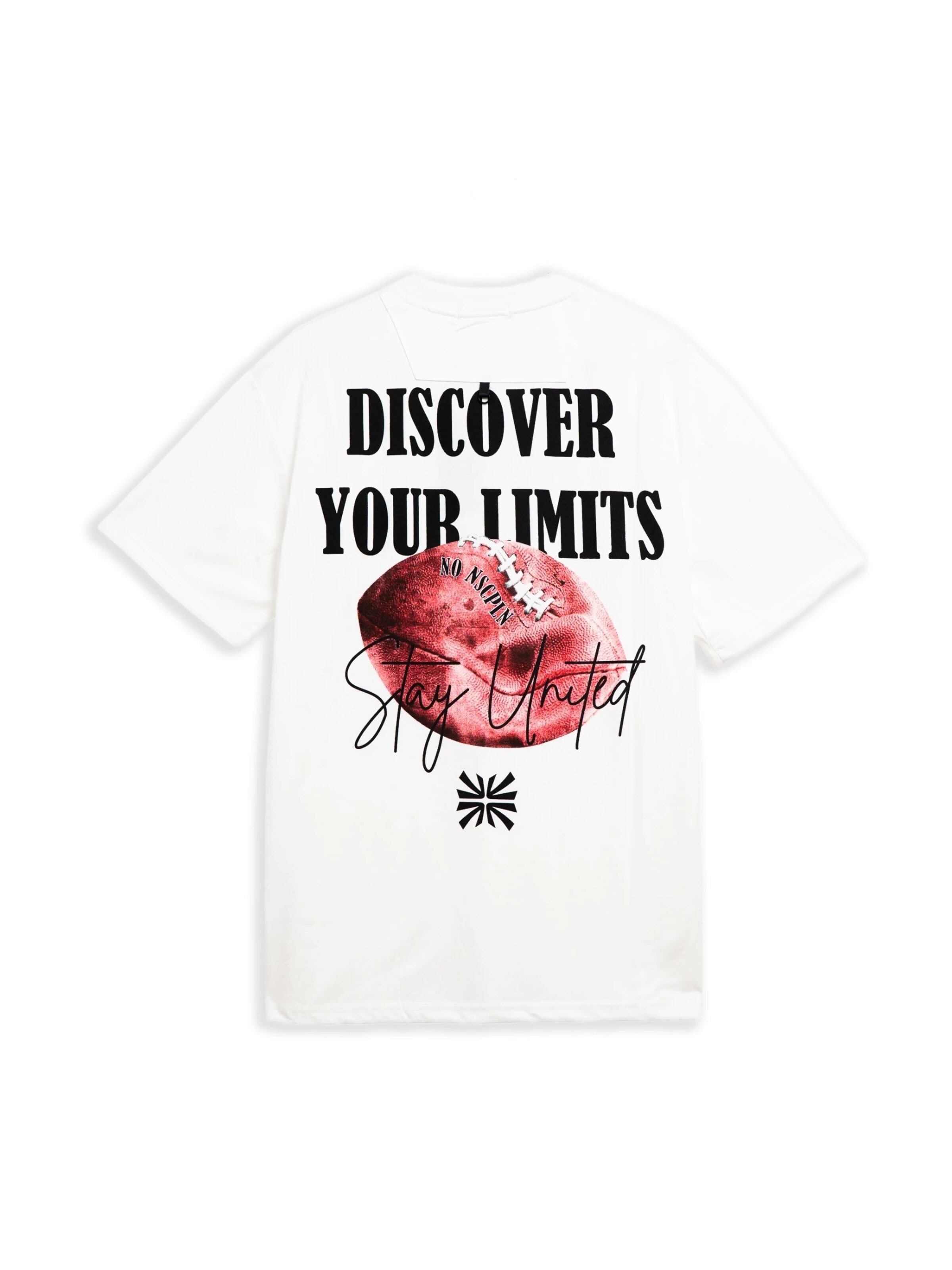 OVER STREET - Camiseta 'Camiseta blanca discover your limits oversized tee' en blanco