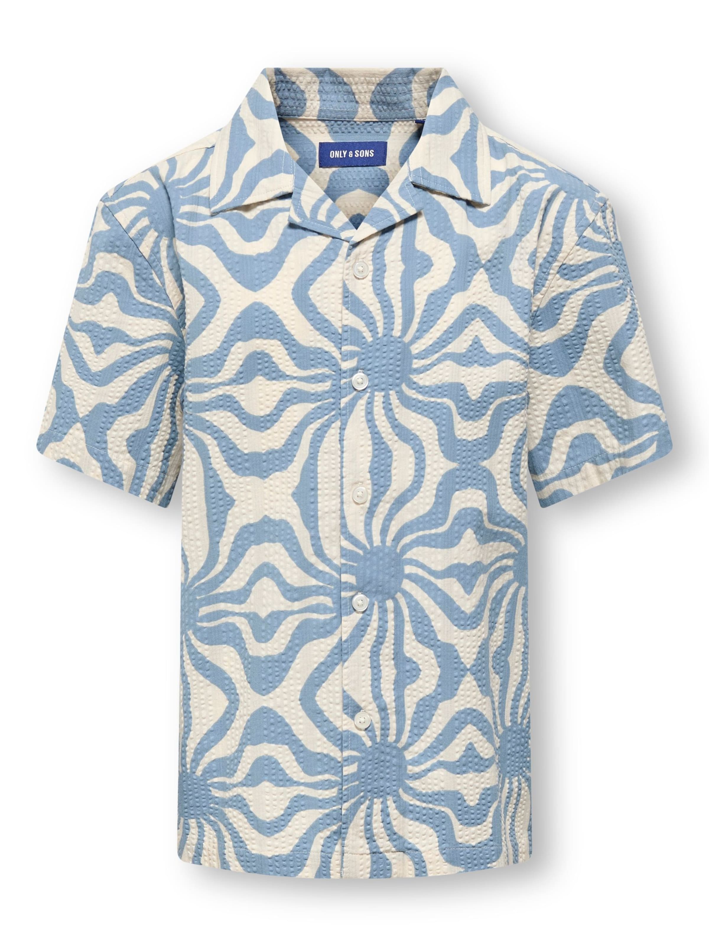 Only & Sons Junior Comfort Fit Skjorte 'OSJCRUZ' i blå: forside