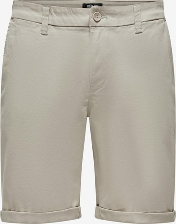 Only & Sons Chino 'Peter' in Grijs: voorkant
