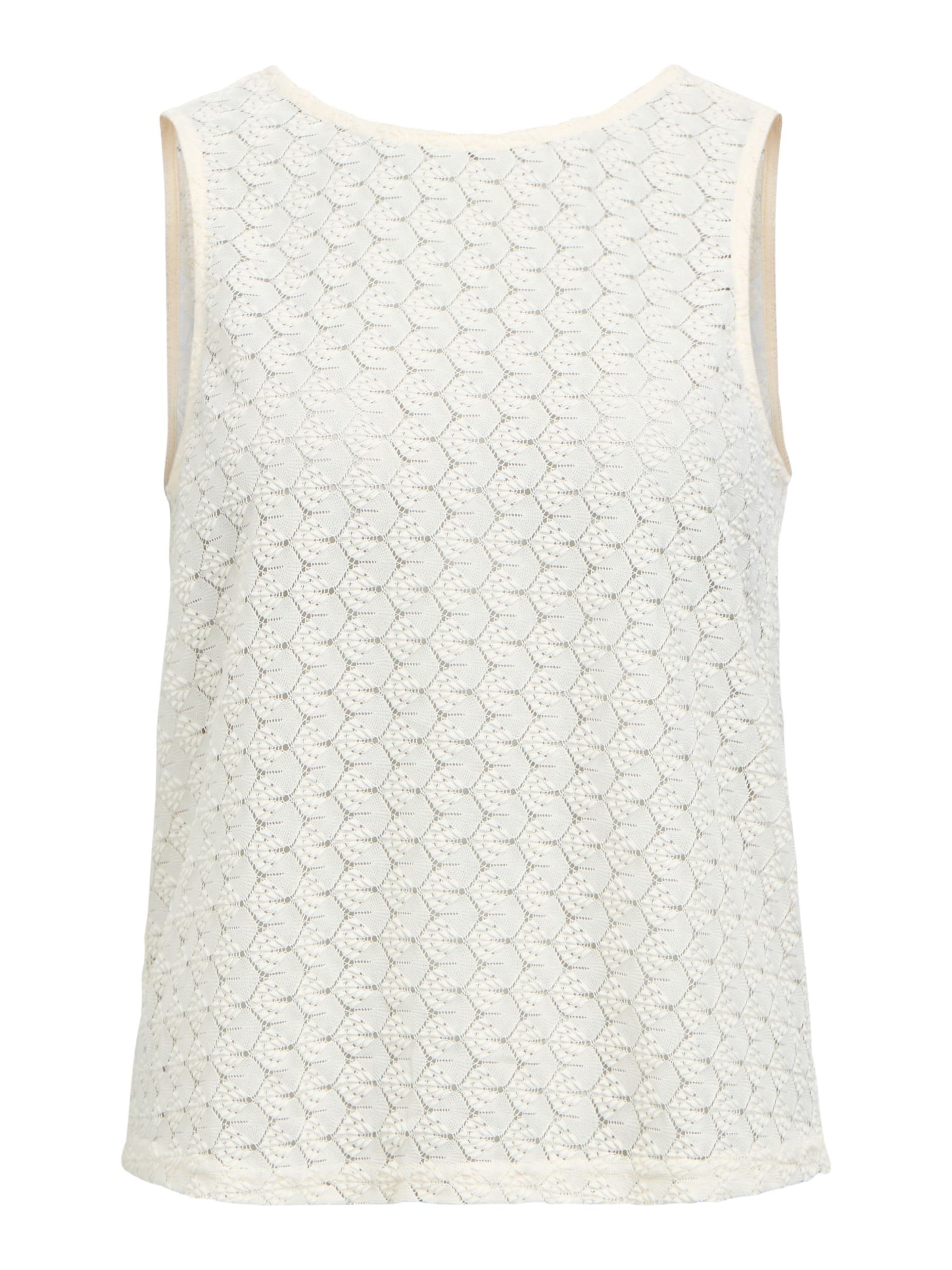 OBJECT - Top de punto 'OBJJulia' en beige: frente