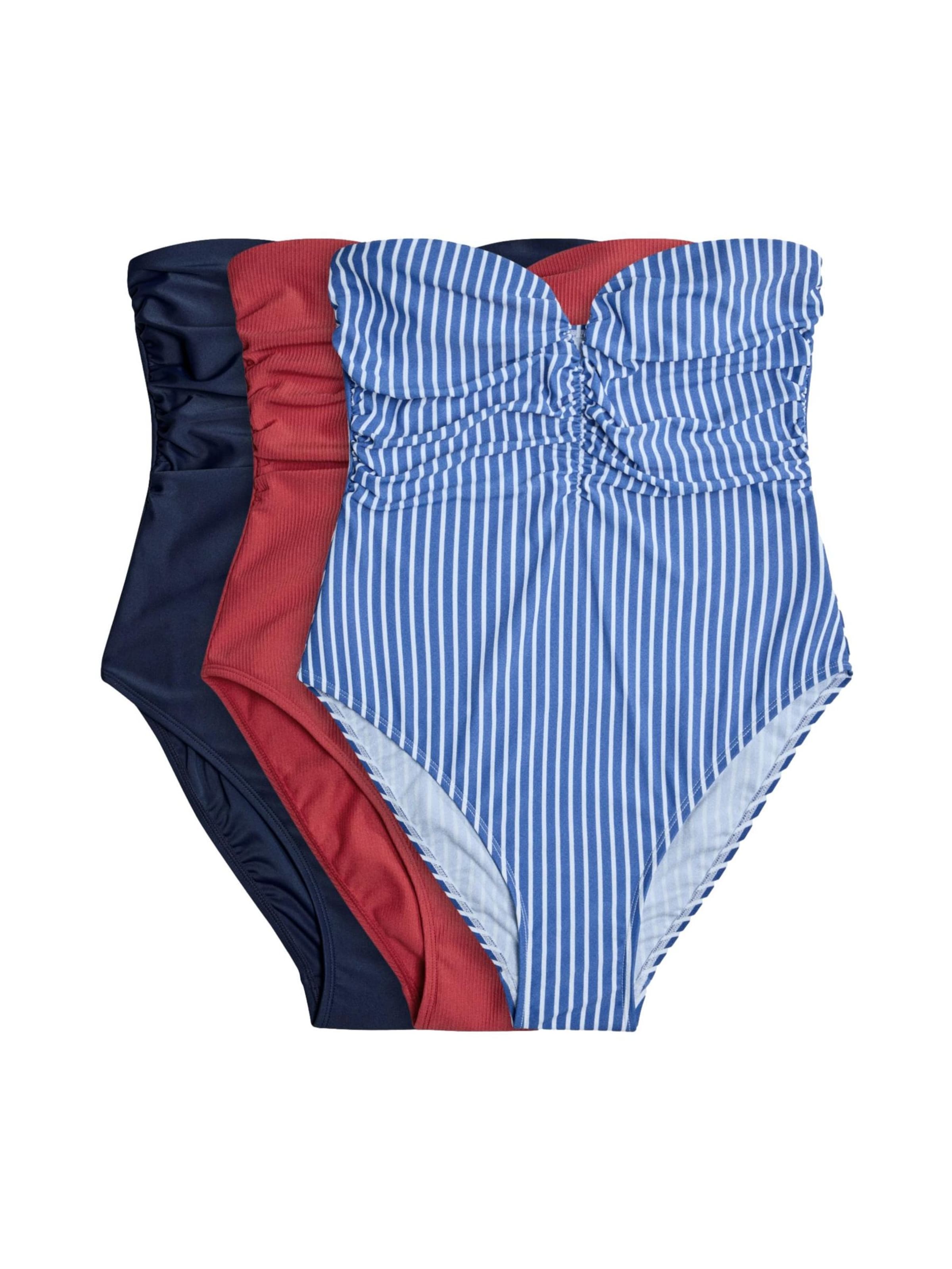 The Set Bandeau Fürdőruhák - kék: elől