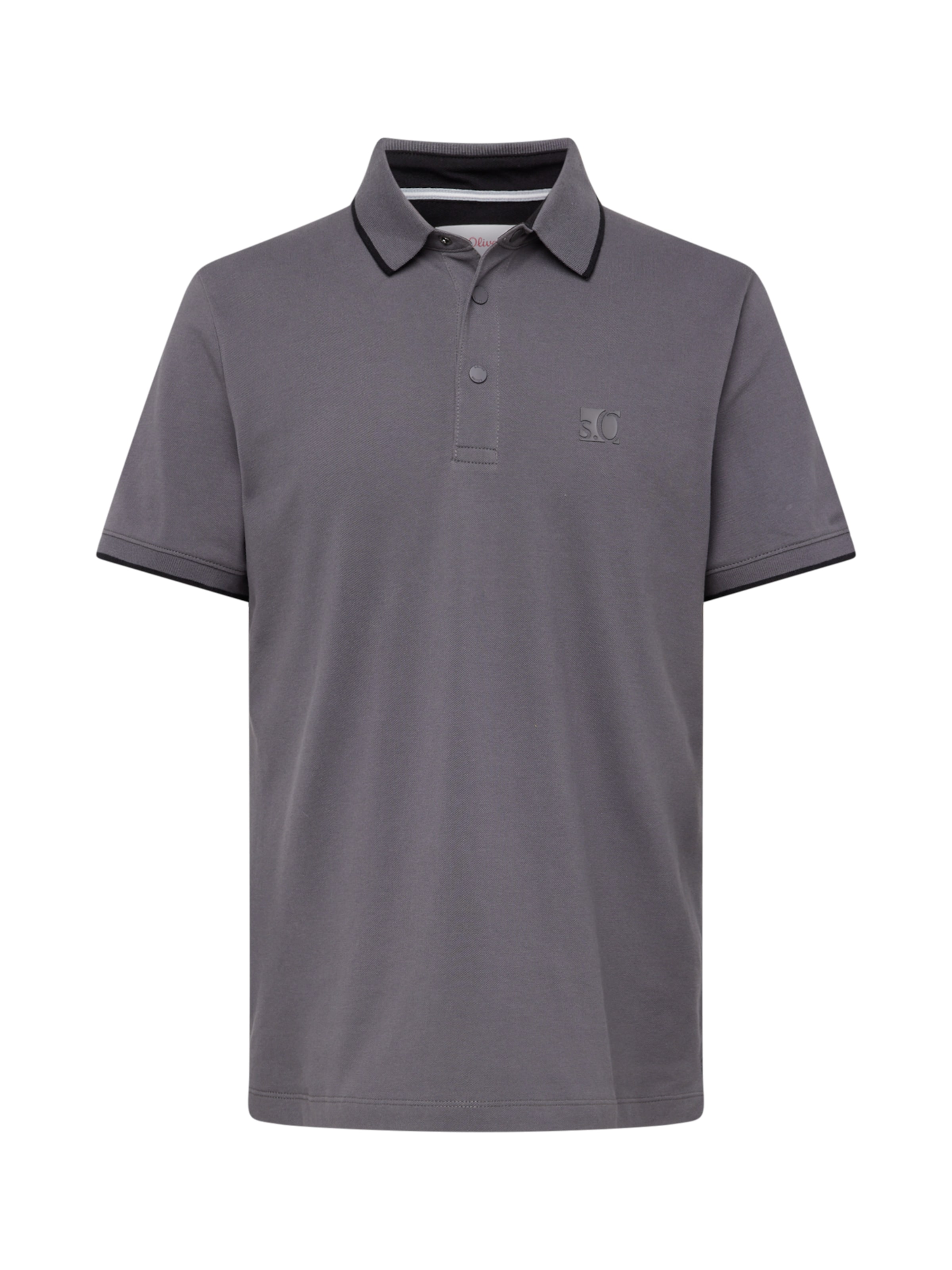 s.Oliver Poloshirt in Grau: Vorderseite