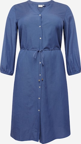 ONLY Carmakoma Sukienka koszulowa 'JUPITER' w kolorze niebieski: przód