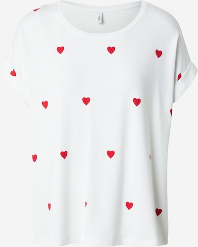 Marškinėliai 'ONLMoster' iš ONLY, spalva – raudona / balta, Prekių apžvalga