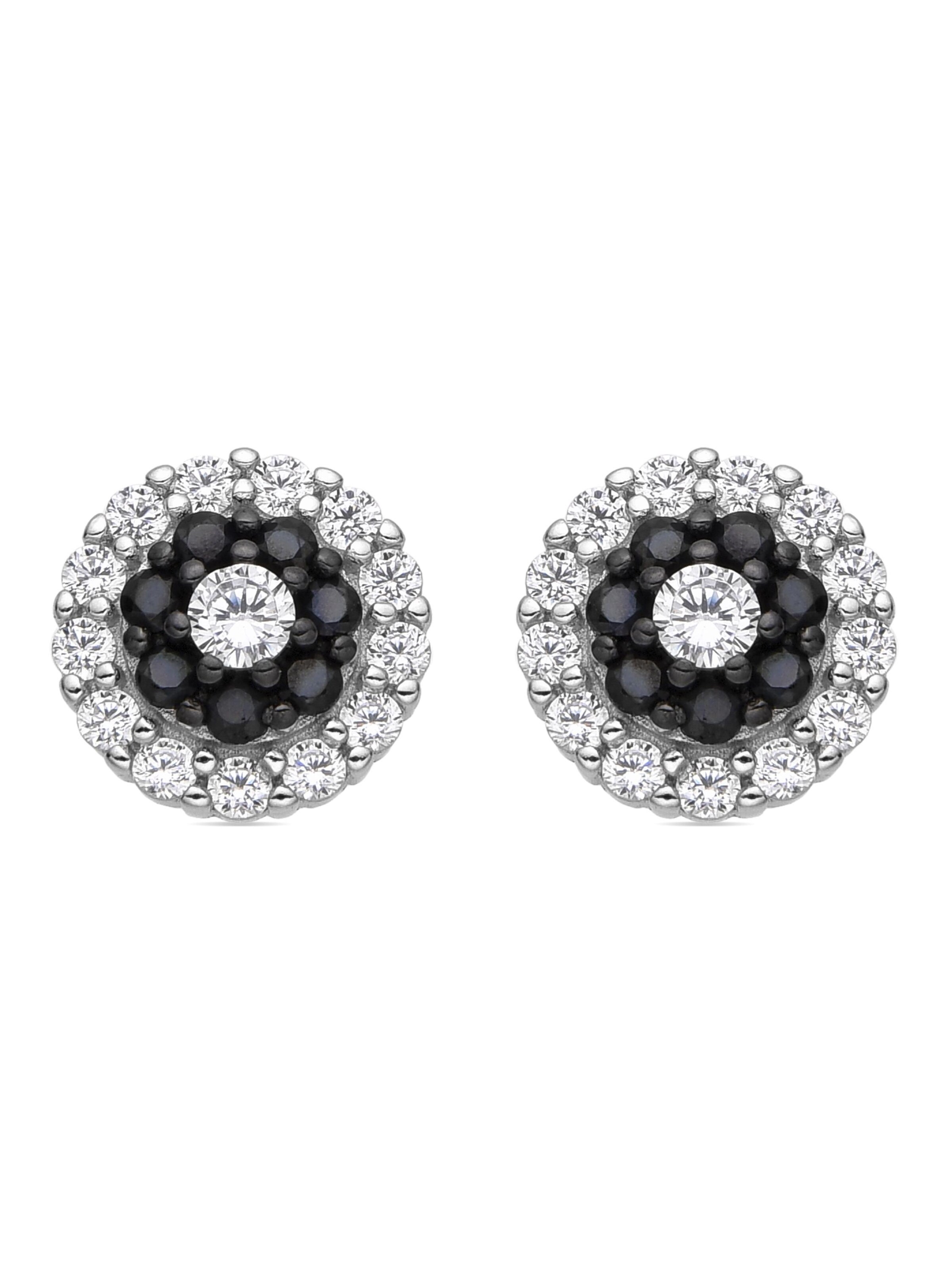 Luxenter - Pendientes 'Ziadri' en negro: frente