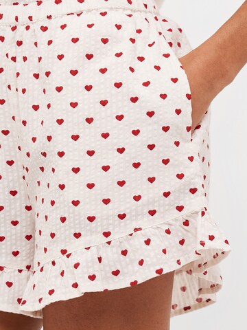 raudona Lindex Pižama su šortais