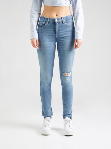 Tommy Jeans Skinny Τζιν 'NORA MID RISE SKINNY' σε μπλε: μπροστά