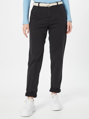 ESPRIT Chino Pants in Black: front
