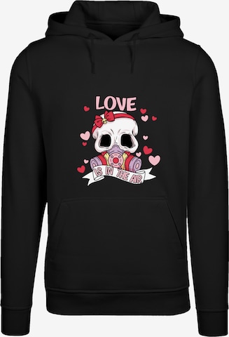 Pull-over 'Anti Valentinstag LOVE is in the air' F4NT4STIC en noir : devant
