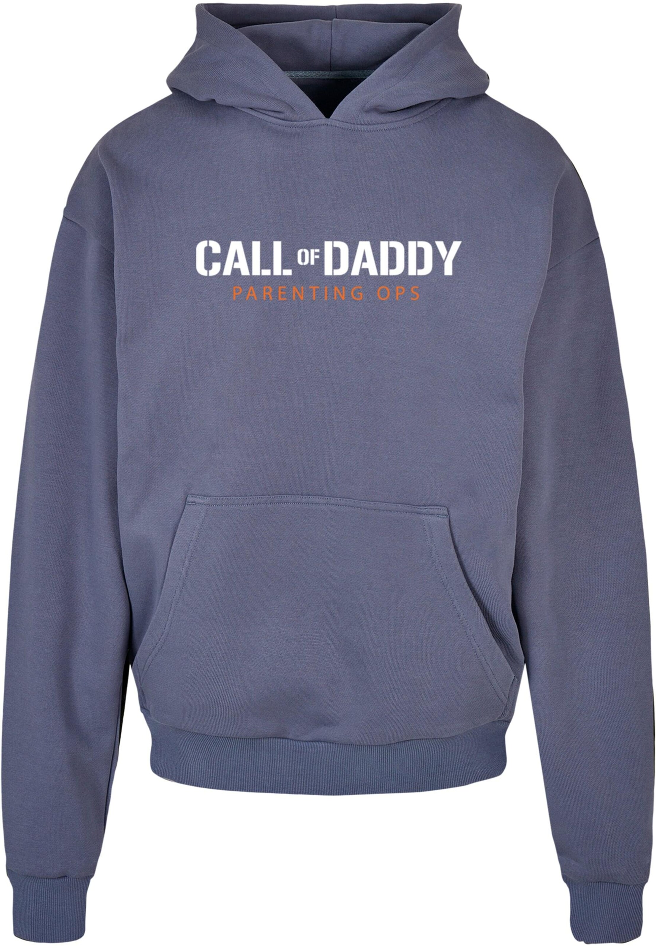 Merchcode Sweatshirt 'Fathers Day - Call of Daddy' in Blauw: voorkant