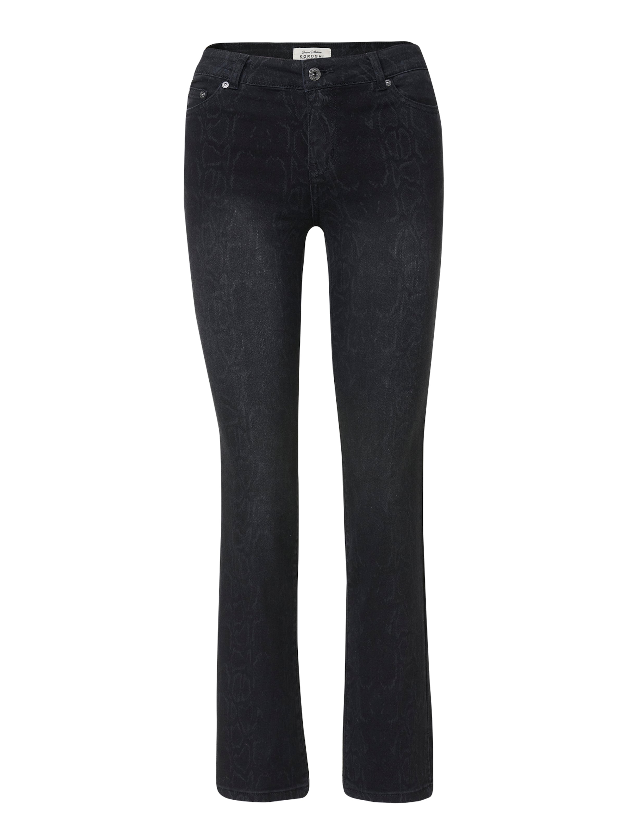 KOROSHI Štandardný strih Džínsy - Čierna: predná strana