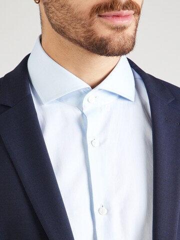 HUGO Slim fit Button Up Shirt 'Kason' in Blue