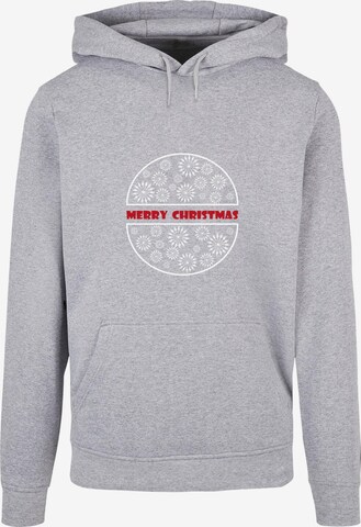 Felpa 'Merry Christmasy' di Merchcode in grigio: frontale