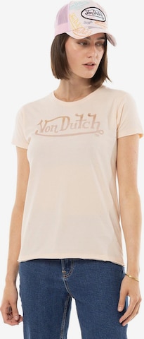 Von Dutch Shirt 'Logo Dot' in Beige: Vorderseite