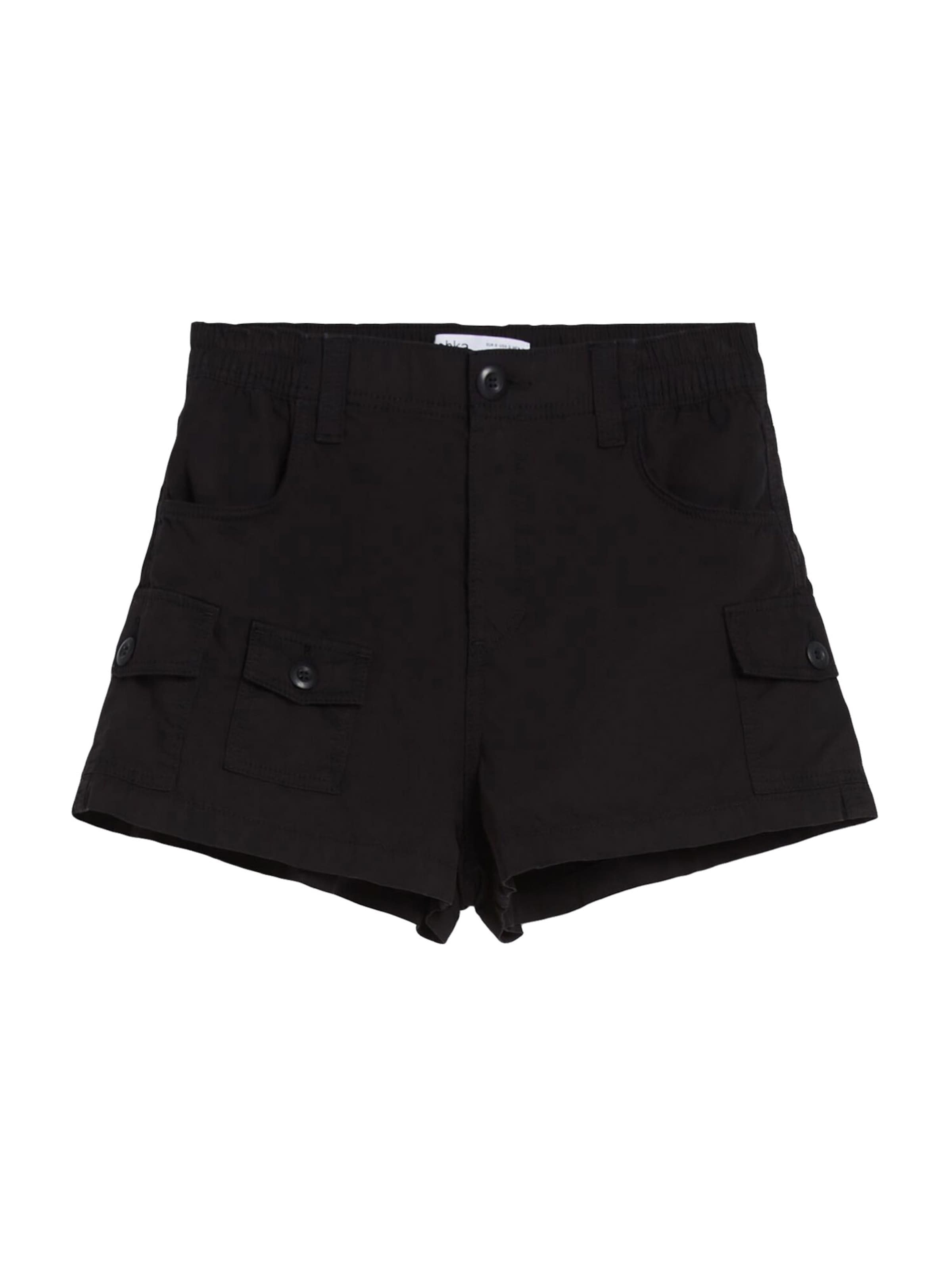 Pantaloni cargo di Bershka in nero: frontale