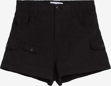 Pantaloni cargo di Bershka in nero: frontale