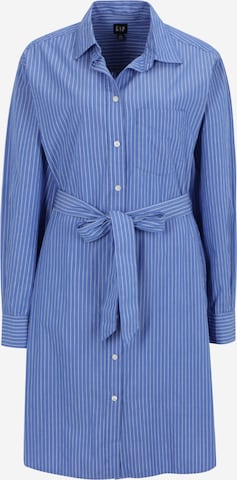 Gap Tall Košilové šaty – modrá: přední strana