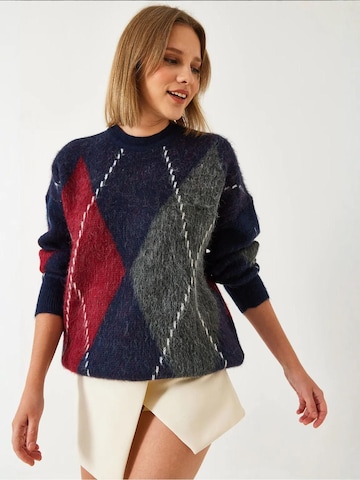 Pull-over 'Pullover' Bianco Lucci en bleu