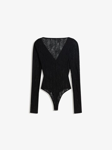 Bershka Košeľové body - Čierna