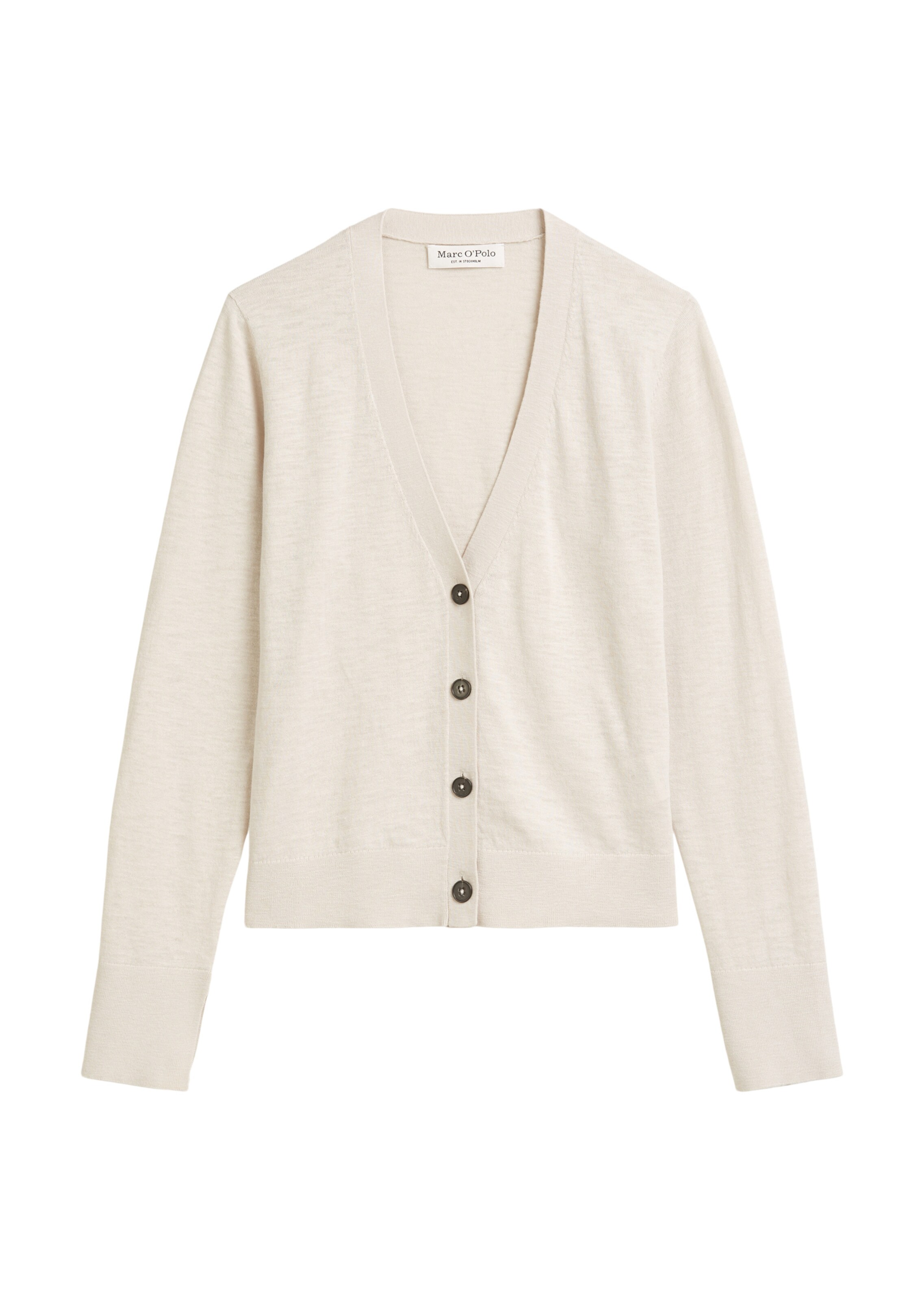 bēšs Marc O'Polo Adīta jaka: no priekšpuses