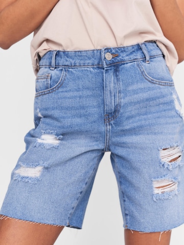 Noisy may Regular Jeans 'Lucky' in Blauw