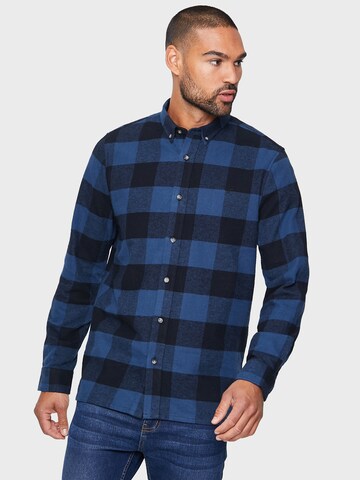 Threadbare Regular fit Button Up Shirt 'Logan' in Blue: front