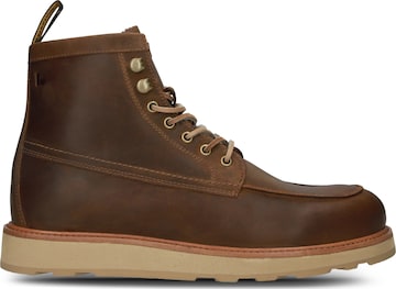 BLACKSTONE Lace-Up Boots 'PERIDO ASHER HIGH' in Brown: front