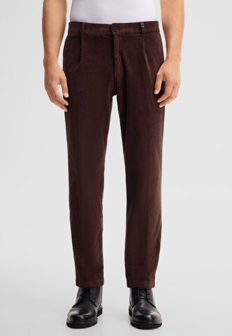 Loosefit Pantalon à pince STRELLSON en marron : devant