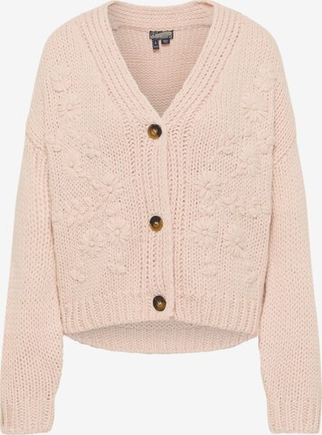 DreiMaster Vintage Knit Cardigan in Pink: front