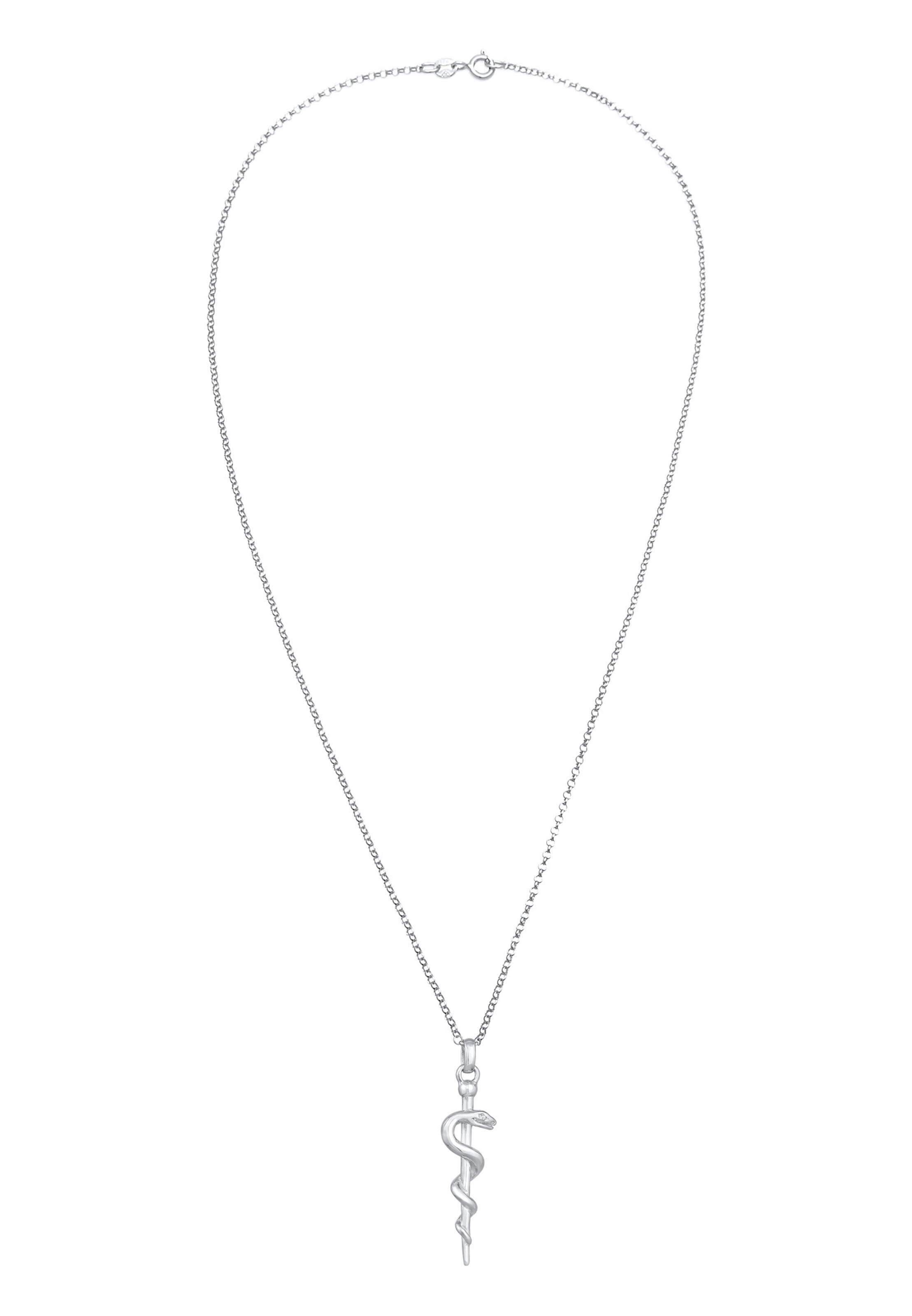 ELLI Necklace 'Schlange' in Silver: front